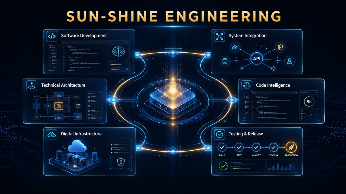 Sun-Shine Engineering：软件开发、系统集成、技术架构、代码智能、数字基础设施与测试发布